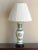 Mid-20th Century Hand-Painted Green & White Chinoiserie Porcelain Lamp For Sale - Image 12 of 12