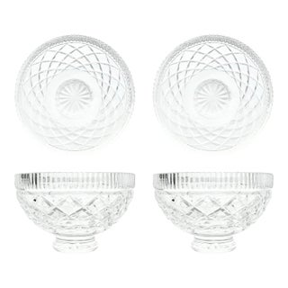 Waterford “Killeen” Pair of Crystal Footed Bowls For Sale