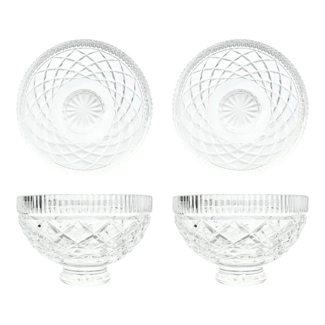 Waterford “Killeen” Pair of Crystal Footed Bowls For Sale