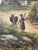 Mid-Century Modern European School, Rural Landscape, 1800s, Oil on Canvas, Framed For Sale - Image 3 of 9