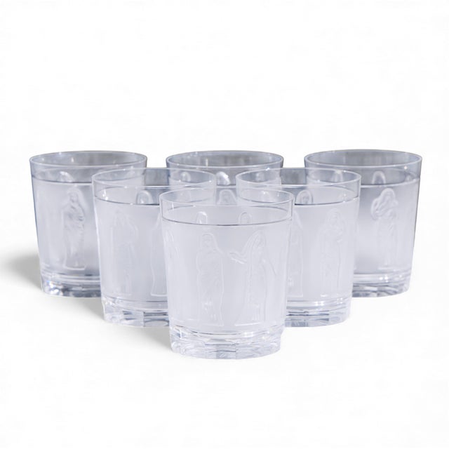 Late 20th Century Late 20th Century Lalique French Femmes Crystal Set of Decanter and Tumbler Glasses For Sale - Image 5 of 11
