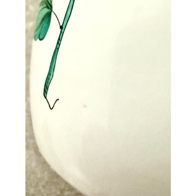Tiffany & Co. White Porcelain Vase in the Strasbourg Flowers Pattern With Polychrome Decoration of Scattered Flowers and Foliage, Made in Portugal For Sale - Image 10 of 11