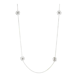 Tiffany & Co Paloma Picasso Flower Necklace Estate Silver 27" Long Chain