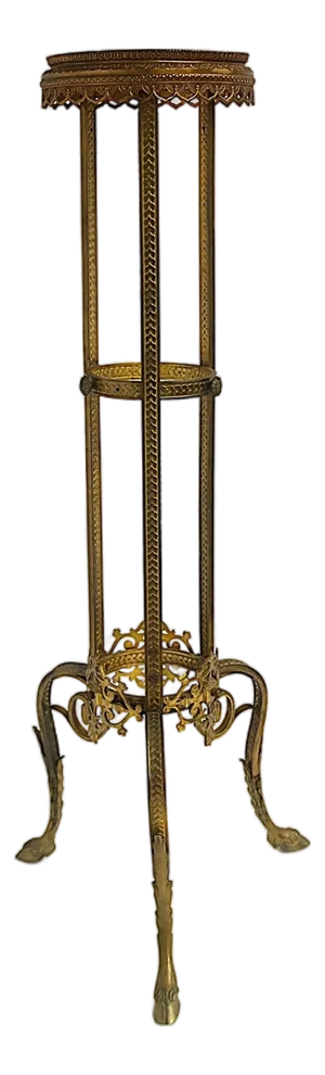 French Gilt Bronze Pedestal Plant Stand Empire Style