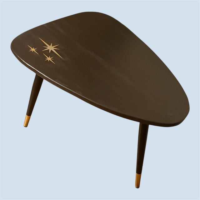 2020s Triangle Table/Guitar Pick End Table - Custom Crafted in Oregon, Maker Unknown For Sale - Image 5 of 7