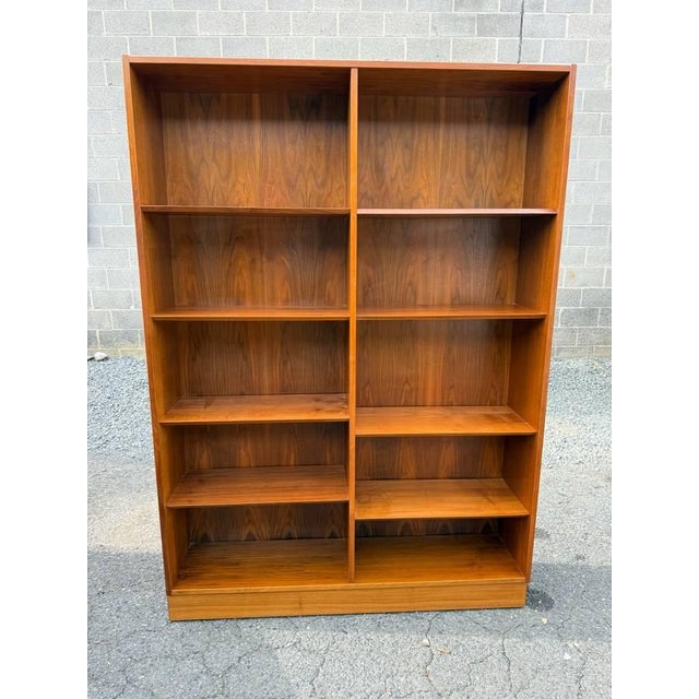 Mid Century Modern "Poul Hundevad" Teak Wood Double Bookcase. Shelves are removable Sturdy and strong Approximate...