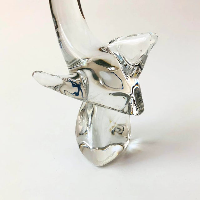 Late 20th Century Large Modernist Crystal Shark by Kristaluxus For Sale - Image 5 of 9