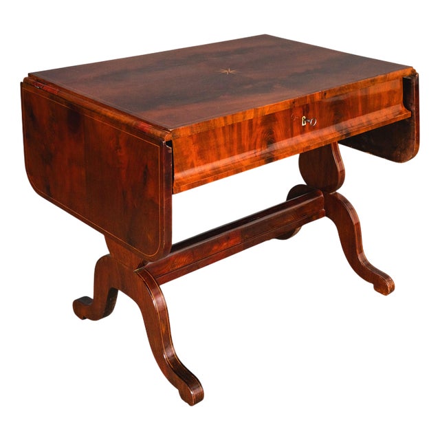 Biedermeier Mahogany Desk, Early 19th Century For Sale