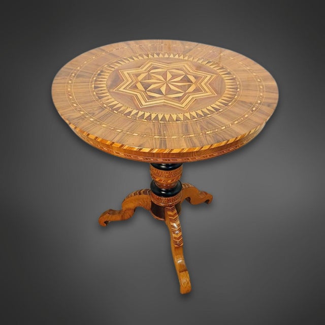 Antique Sorrentine Inlaid Table, 1850s For Sale - Image 15 of 15