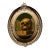 Vintage Skull Oil Painting in Ornate Frame For Sale