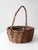 Vintage Wicker Basket With Handle For Sale - Image 10 of 11