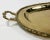 VIntage Victorian Style Scrolled Edge Oval Brass Tray For Sale In Kansas City - Image 6 of 6
