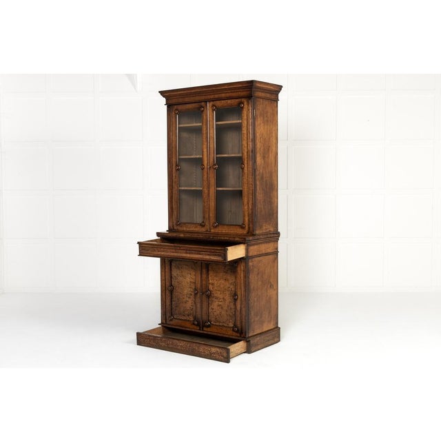 19th Century English Pollard Oak Bookcase For Sale - Image 3 of 10