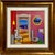 Fanch (Francois Ledan), Whimsical Naive Mediterranean Seaside Interior Folk Art Oil Painting Fanch Ledan, 2002 For Sale - Image 18 of 18