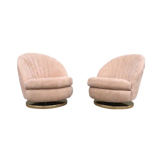 Milo Baughman for Thayer Cogging Swivel Chairs For Sale