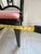 Pair Vintage MCM Blowing Rock Upholstered Arm Chairs Black Wood North Carolina For Sale - Image 9 of 12