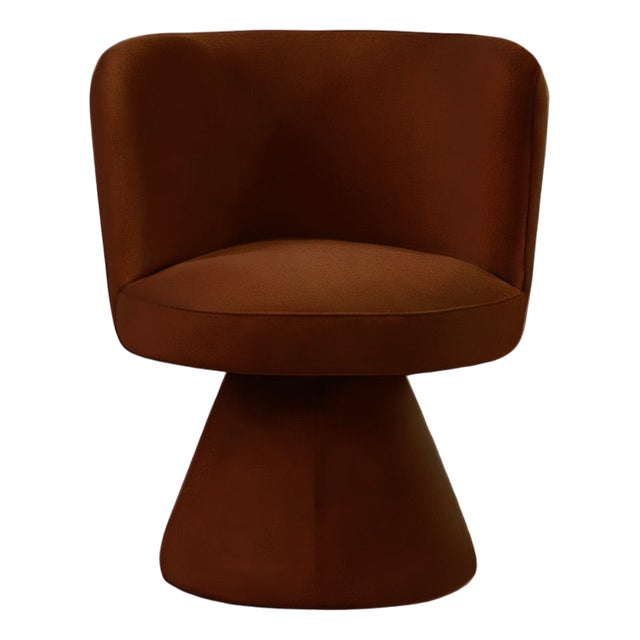 Coraje Dining Chair in Brown Velvet from Moanne For Sale