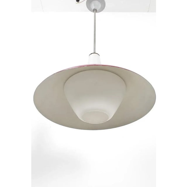 Pendant Lamp in Red, 1950s For Sale - Image 5 of 6