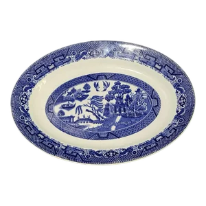 Vintage Blue Willow Oval Serving Platter Maestright Made in Holland