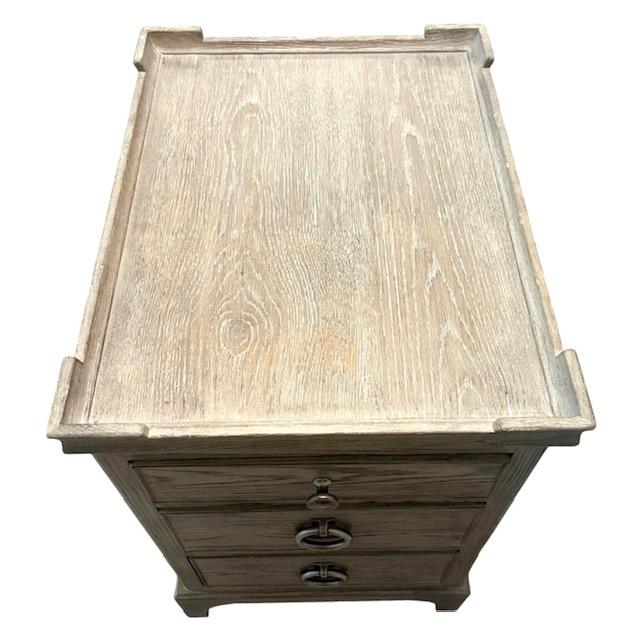 Sand Bernhardt Rustic Patina 3-Drawer Nightstand For Sale - Image 8 of 8