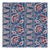 Sample - Schumacher Marielle Vine Fabric in Denim & Red For Sale