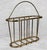 Vintage Hollywood Regency Gold Tubular Magazine Rack Record Stand For Sale - Image 4 of 10