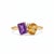 Embrace the art of contrast with this elegant multi-gemstone Toi et Moi cluster ring. Featuring a striking pairing of...