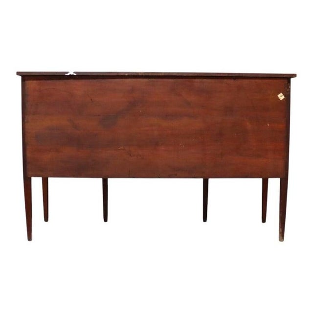 English Serpentine Hepplewhite Mahogany Banded & Inlaid Sideboard C1920 For Sale - Image 10 of 13
