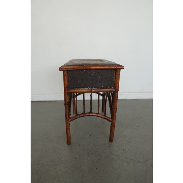 Victorian Antique Bamboo Sewing Table For Sale - Image 3 of 15