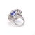 Early 21st Century 2.58 Carat Old European Cut Diamond Blue Sapphire Gold Ring, Size 6.5 For Sale - Image 5 of 9