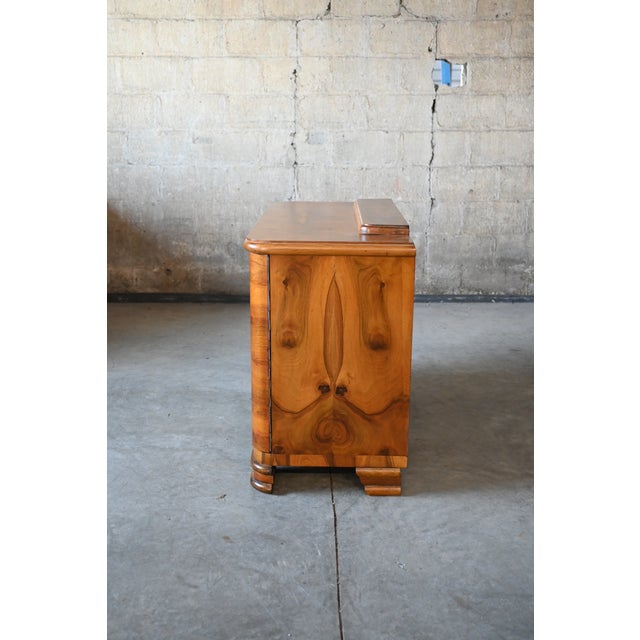 Mid 20th Century Art Deco Petite Burlwood Buffet For Sale - Image 9 of 10