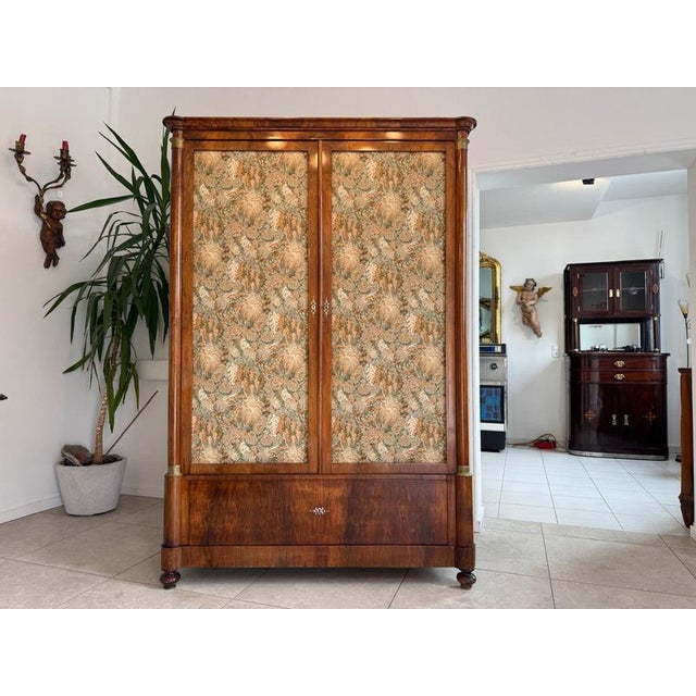 Antique Biedermeier Cabinet Chest in Walnut For Sale - Image 5 of 14