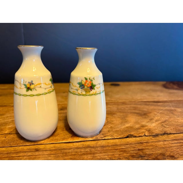 The Noritake 8162 Normandy Salt & Pepper shaker Set is a vintage original ceramic set featuring the Normandy pattern. It...
