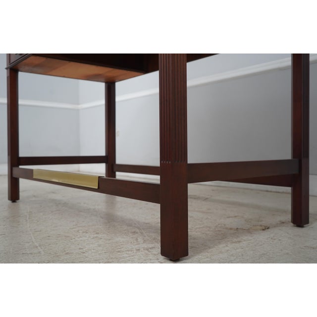 Jofco Mahogany Inlaid Bankers Architects Desk For Sale - Image 11 of 18