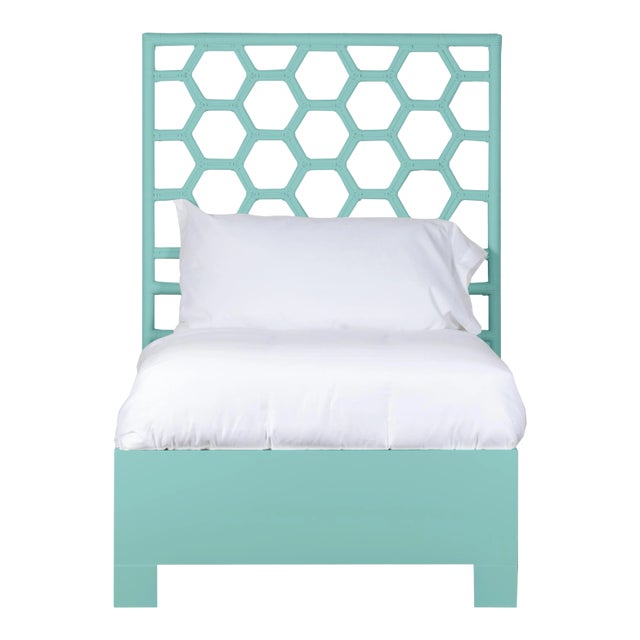 Honeycomb Bed Twin - Turquoise For Sale