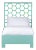 Honeycomb Bed Twin - Turquoise For Sale