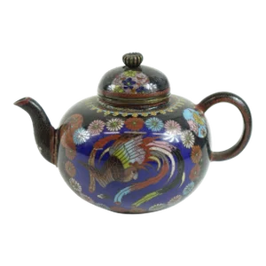 Antique Chinese Cloisonne Decorative Teapot