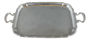 Silver-Plated Metal Serving Tray, 1900s