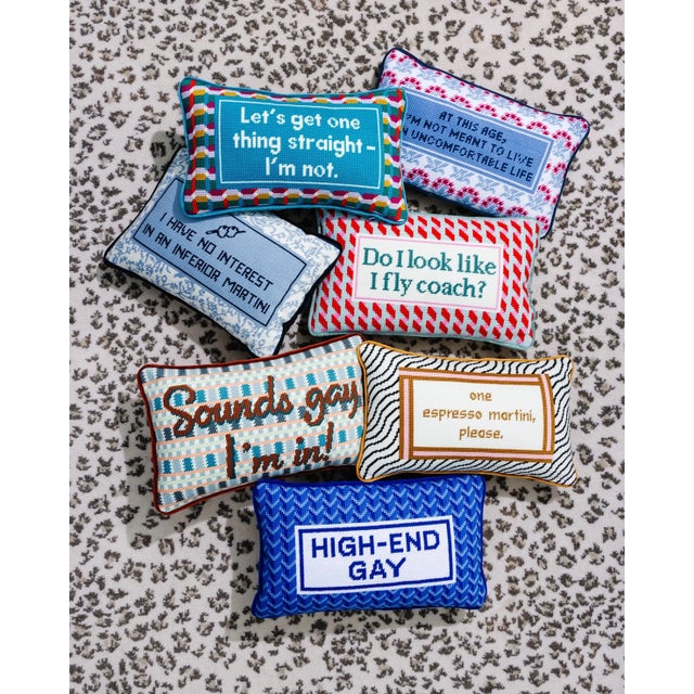 2020s High End Gay Needlepoint Pillow For Sale - Image 5 of 5