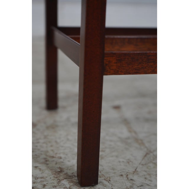 Baker Mahogany Inlaid Lidded Box on Stand For Sale - Image 12 of 17
