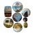 "Mountain Chalet" Original Wall Art Composition of Decorative Plates Painting Installation - Set of 8 For Sale