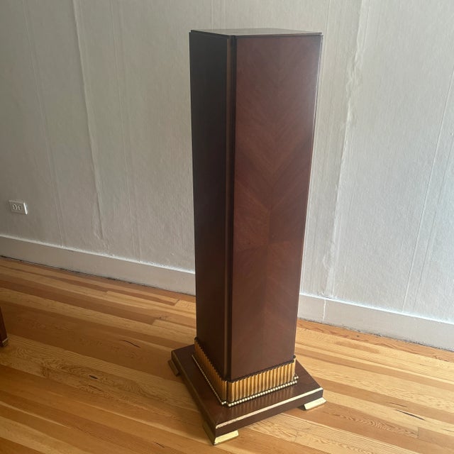 Art Deco Francesco Molon Luxury Furniture Column/Pedestal Set of 2 For Sale - Image 3 of 6