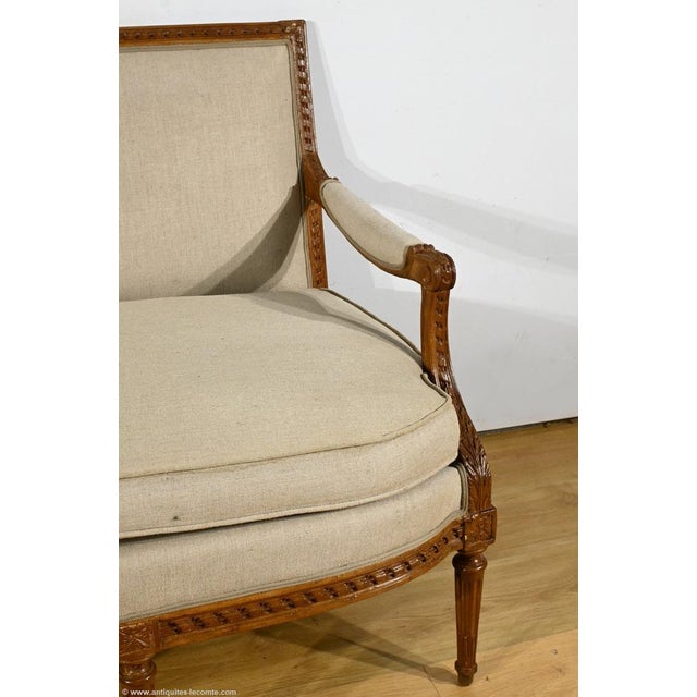 Brown Early 19th Century Louis XVI Stained Beech Bench For Sale - Image 8 of 18