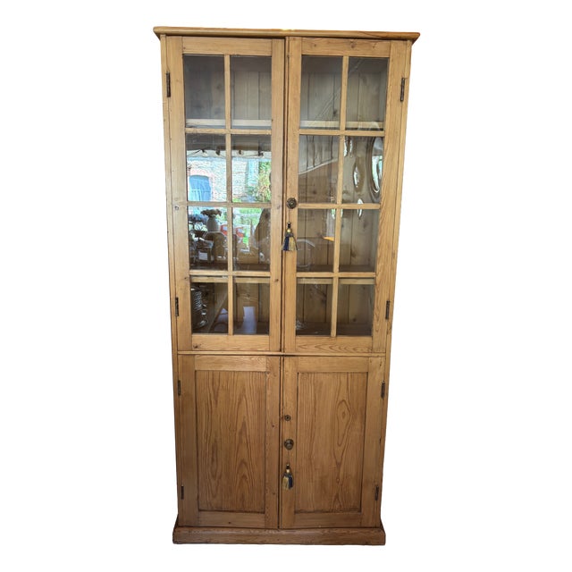 Wooden Glass Cabinet For Sale