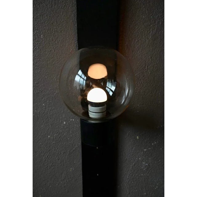 Modern Minimalist Modern Wall Light Glass and Metal Ball Lighting Fixture, 1980s For Sale - Image 3 of 10
