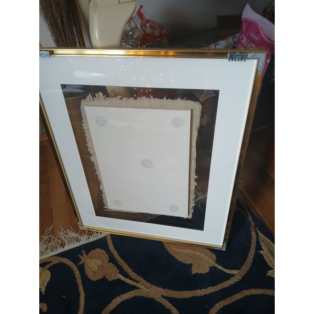Traditional 1980s Egyptian Vintage Large Papyrus Painting of Queens in Frame For Sale - Image 3 of 8