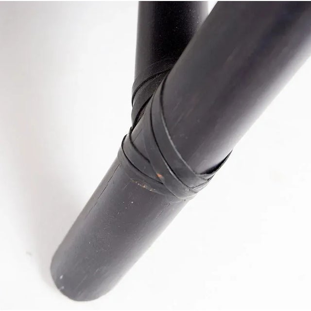 Set of Black Woven Leather Lounge Chairs For Sale - Image 11 of 12