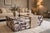 Contemporary Square Marble Coffee Table in Calacatta Viola and Roman Travertine Marble by Andrea Grasso For Sale - Image 3 of 7