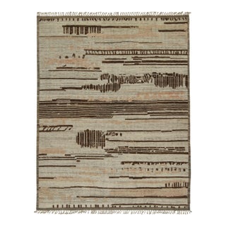 Rug & Kilim’s Modern Rug with Beige-brown Geometric Patterns - 13x18 For Sale