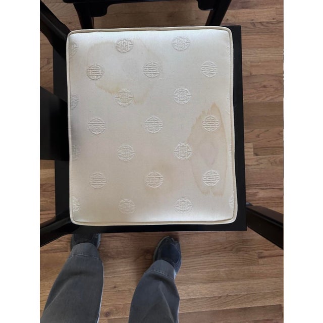 Black Century Chin Hua Dining Set R Sobota – 8 Chairs + 2 Leaves – Burl Wood – Excellent For Sale - Image 8 of 17